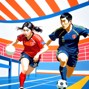 テックボール混合複で銀メダル、日本協会会長と元女子サッカー選手が初採用の舞台に挑む