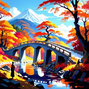 秋の訪れを感じさせる赤いじゅうたんが広がる