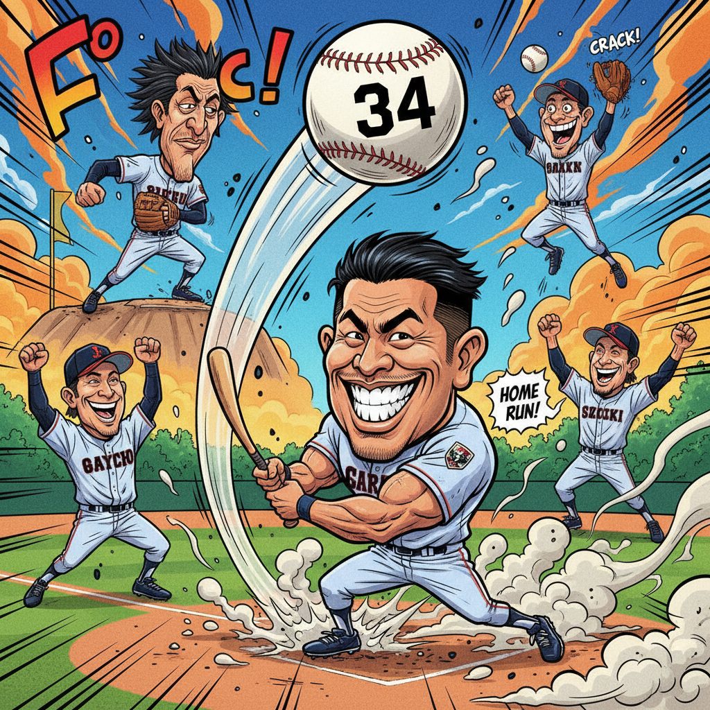 村上宗隆が菅野智之から34号ソロを放つ！ MLBでの日本人選手活躍続く