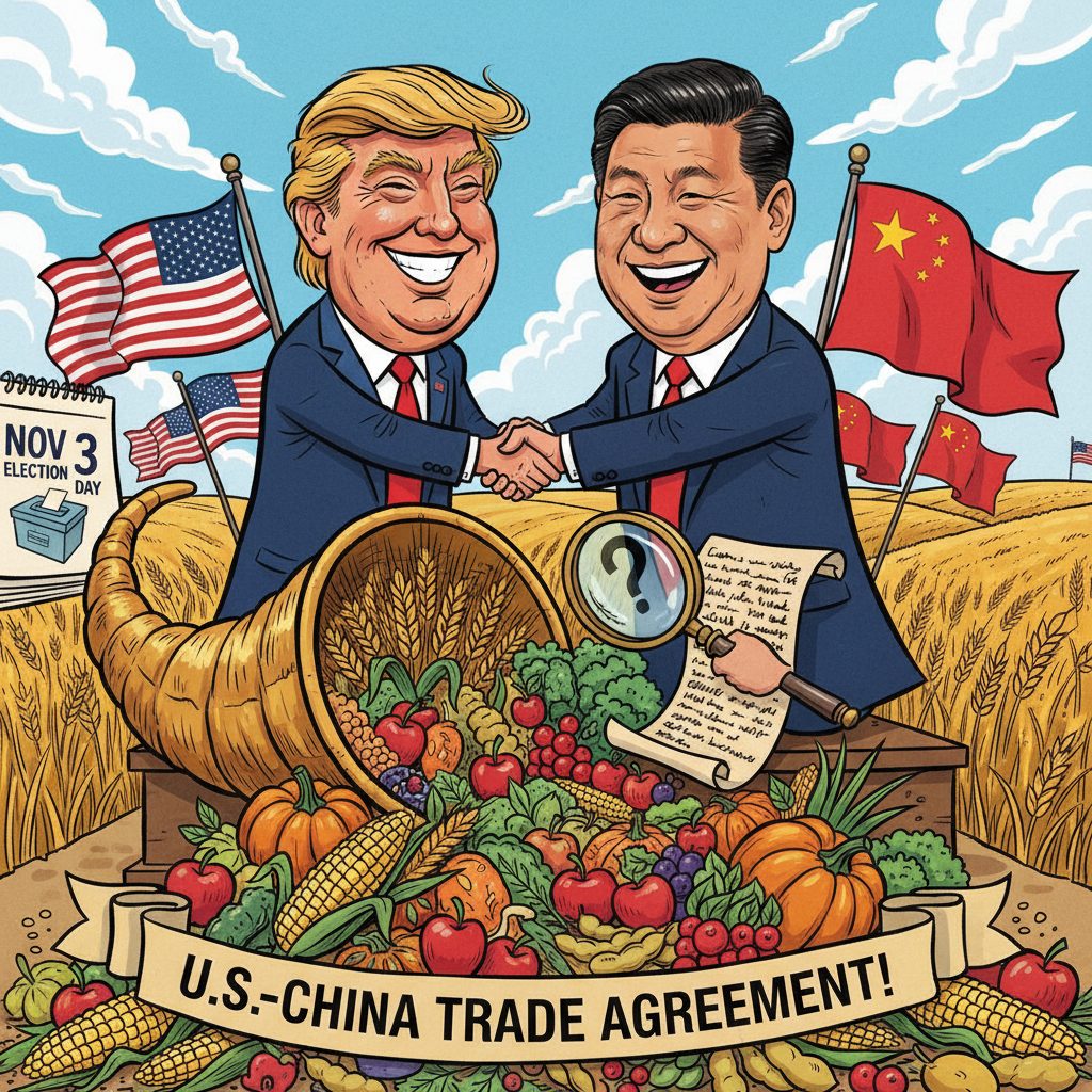 トランプ氏と習主席、中国から米産農業購入の拡大合意か