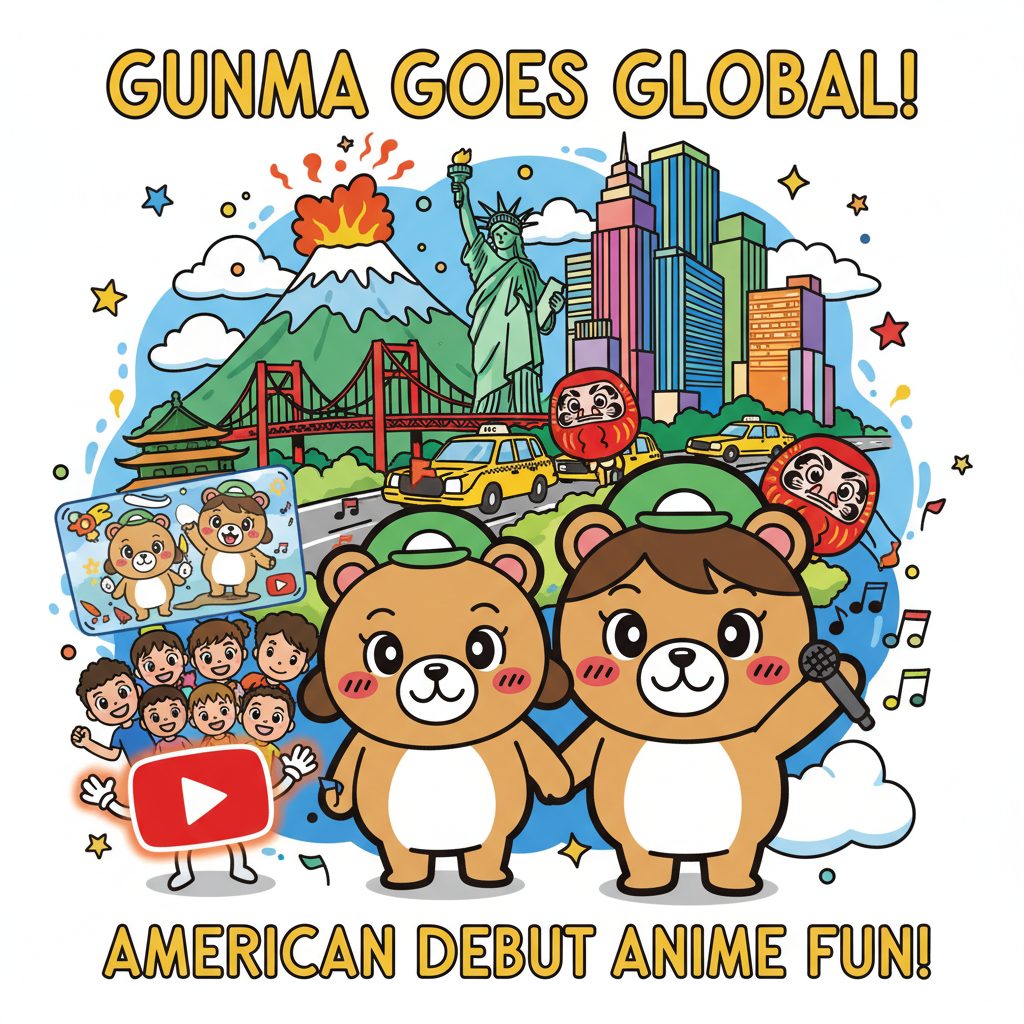 群馬県制作アニメ「ぐんまちゃん」が米国進出、英語圏向けユーチューブチャンネルも開始