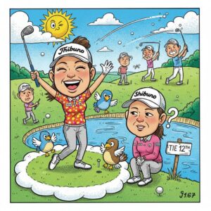 西村優菜が驚異的なスコアで首位に立ち、渋野日向子は12位タイに