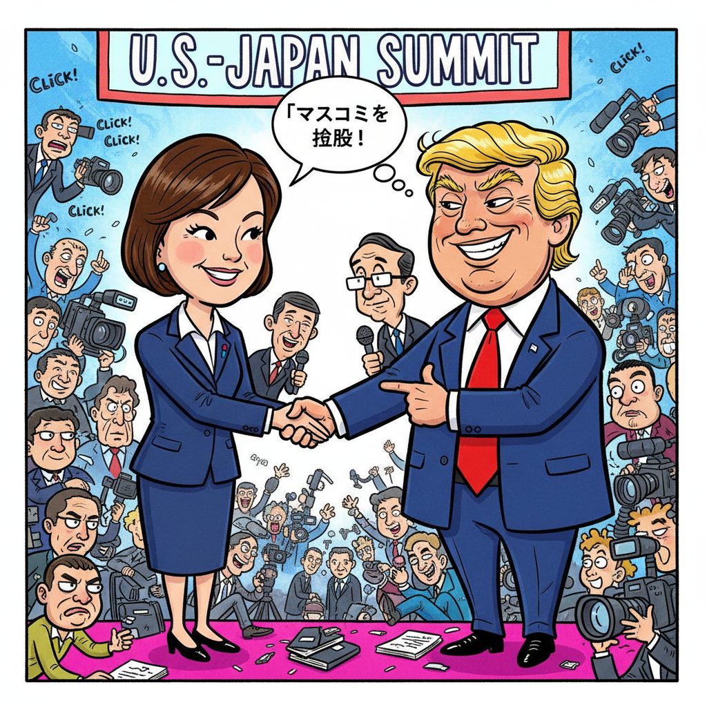 米中トップ会談：高市首相とトランプ大統領、期待外れの冒頭撮影
