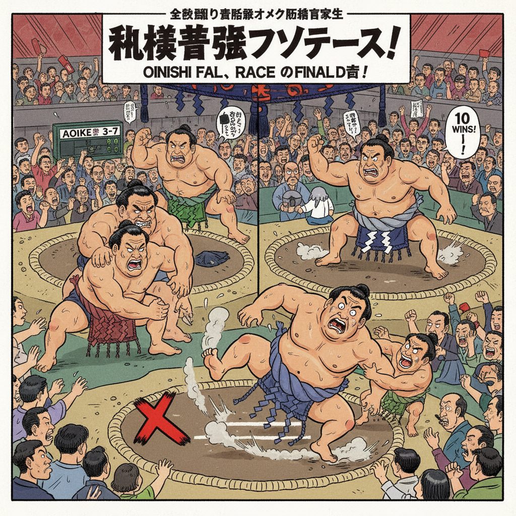 秋場所１４日目の大波乱！横綱大の里が連敗で優勝争い千秋楽に持ち越し