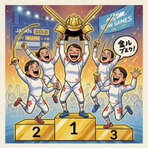 日本女子フルーレ団体が2大会ぶり金メダル獲得、強豪ランカー揃う実力をアジア大会で見せつける