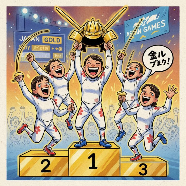 日本女子フルーレ団体が2大会ぶり金メダル獲得、強豪ランカー揃う実力をアジア大会で見せつける