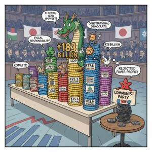 政党交付金の支出を詳述する、2025年分報告書公表 - 自民が最多の183億円