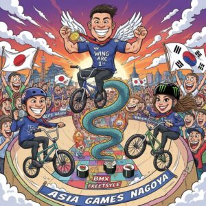 アジア大会で中村輪夢がBMXフリースタイル・パーク金、小沢楓と小沢美晴が共に銀