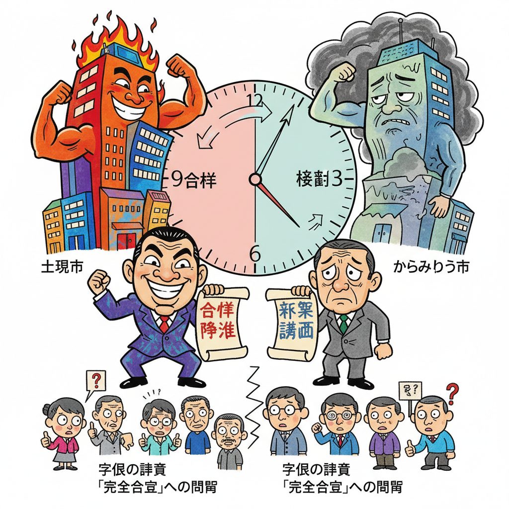 茨城2市の合併計画に懐疑的な声、新市長は積極性を欠く
